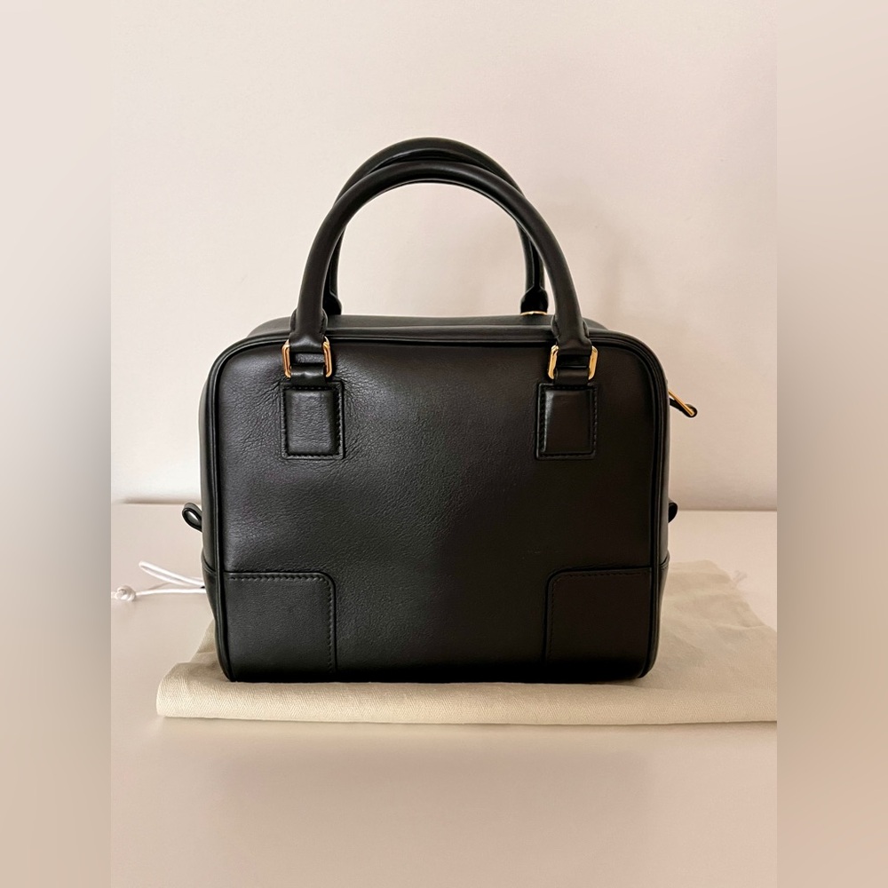 Loewe Amazona 19 Black Nappa Calfskin Leather Bag Detachable Strap Lock & Key - Picture 3 of 12